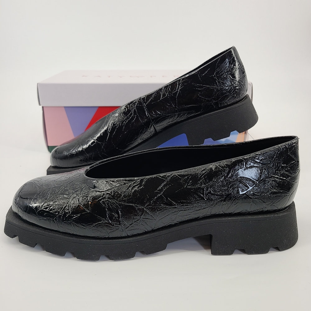 Katy Perry Distressed Black Chunky Slip On Shoes